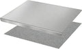 L-Shaped 304 Stainless Steel Cutting Board with Lip for Kitchen 15.7×11.8×0.06" Metal Chopping Board Double-Sided Use for Suitable for Meat Fruits Vegetables Bread (1Pack)