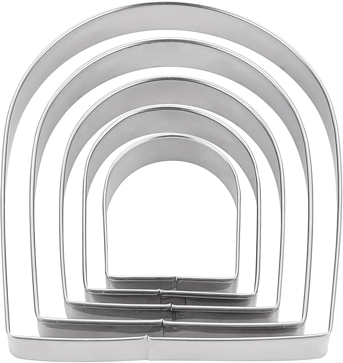 MrCookie Door Arch Cookie Cutters Set,5pcs Thickened Stainless Steel.