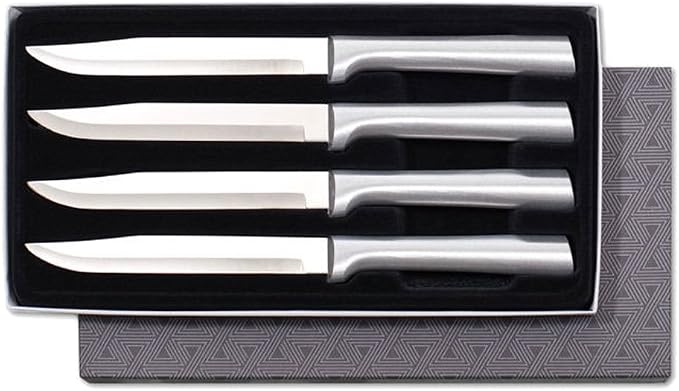 RADA Cutlery Four Utility/Steak Knives Gift Set (S55), Silver | 4-Piece Knife Set , Stainless Steel Blade, Cast Aluminum Handle