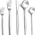 40-Piece Silverware Set for 8, CEKEE Stainless Steel Flatware Cutlery Set Included Knife Spoon and Fork, Kitchen Utensils Set for Home Hotel Wedding Restaurant - Mirror Polished & Dishwasher Safe