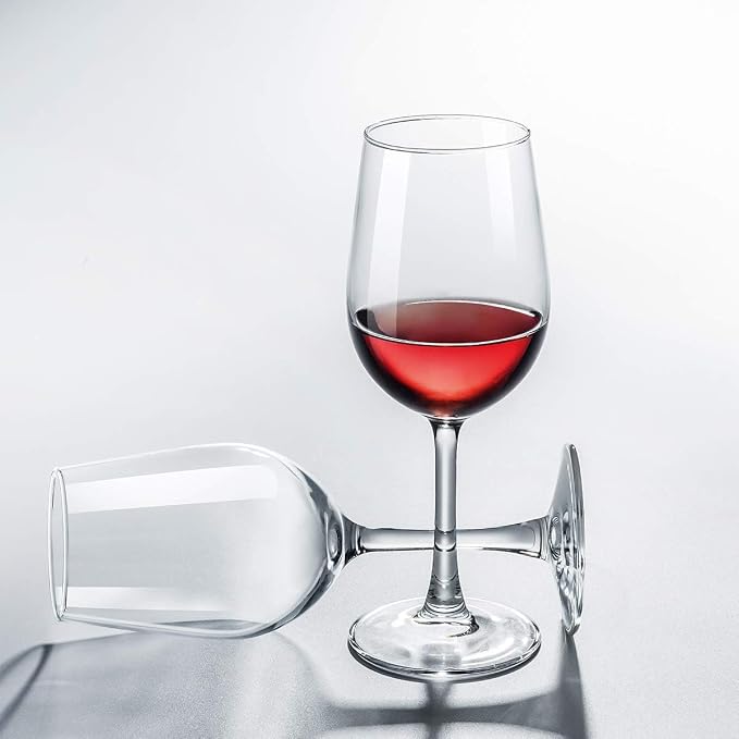 PARACITY Wine Glasses, christmas gift, Clear Glass, Long Stem Wine Glass for Red and White Wine - 10 OZ (Set of 2), Mother's Day Gift | Each hand-blown clear wine glass has a wide bowl for swirling and serving; long-stem design suits dinners, parties a...