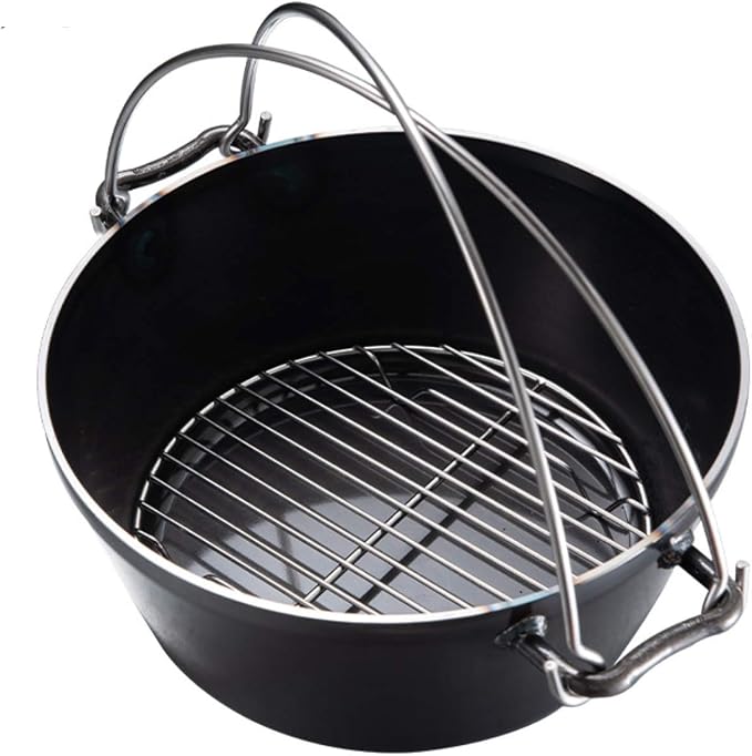 CAMPINGMOON φ8.27inch/φ21cm Round Stainless Steel Roasting Baking Steaming Cooling Rack Cooking Grid Grill Fits for 10-inch Dutch Oven W21
