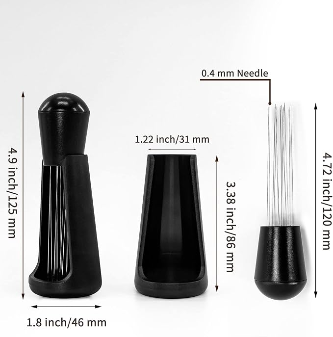 Wdt Tool, Espresso Coffee Stirrer 12 Needles 0.4mm Espresso Distribution Tools with Stand, Espresso Coffee Distributor