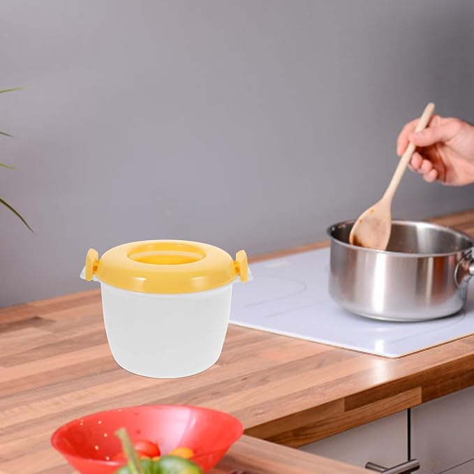 SHERCHPRY Microwave Rice Cooker 4 Cup Microwave Rice Steamer Bowl for Vegetables Noodles and Pasta Food Grade 7.87 X 7.87 X 6.10 in