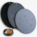 Silicone Trivet Mats - 3 Heat Resistant Pot Holders, Non-Slip Hot Pads for Kitchen, Food Grade Silicone, BPA Free, Easy to Wash (Black Gray)