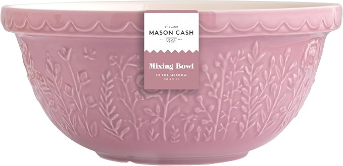 Mason Cash In The Meadow S12 (4.25 Qt) Mixing Bowl | Rose (Pink)