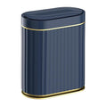 ELPHECO 2 Gallon Sensor Trash Can, Automatic Lid, Midnight Blue Gold | IPX5 Waterproof Bathroom Trash Bin, Slim Garbage Can, Plastic Wastebasket for Office, Bedroom and Kitchen