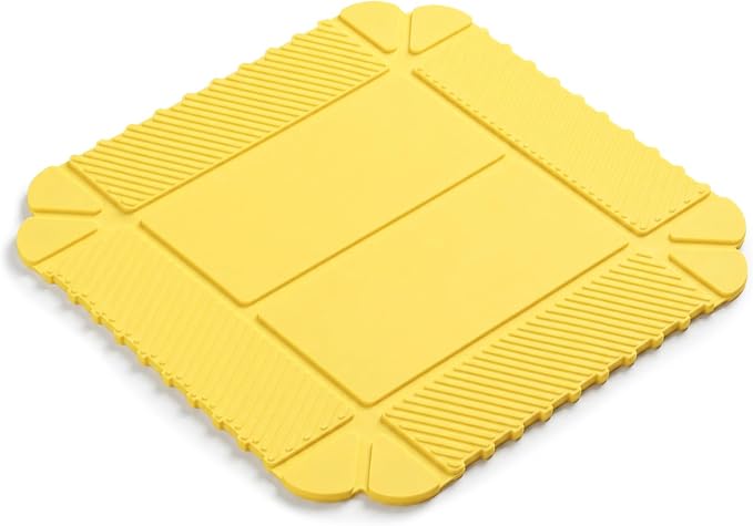 Magnetic Silicone Trivet Mat - Heat Resistant Hot Pad for Hot Dishes, Pots & Pans, Non-Slip Table & Countertop Protector (Lemon Yellow)