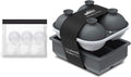 Samuelworld Large Silicone Premium Ice Trays, 2 Inches Big Cubes & 2.5 Inches Sphere Ice Molds - BPA Free, Craft Ice Maker for Gifting, Easy Release - Grey(With Ice Bag)