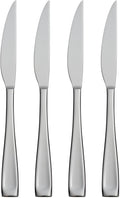 Oneida Moda Steak Knives Silverware Set for 4, Flatware | 18/10 stainless steel, mirror finish | dishwasher safe | steak knife set for entertaining, housewarming gift