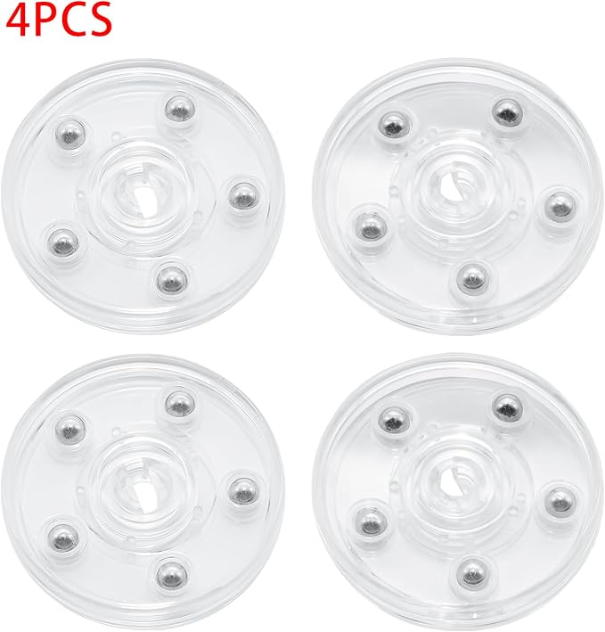 4Pcs Clear Acrylic Lazy Susan 2.5 Inch Turntable Organizer Bearings | Mini Lazy Susan, Small Lazy Susan Turntable, 360° Rotating Swivel Plate for Spice Rack, Cosmetic, Cake, Pantry, DIY Display