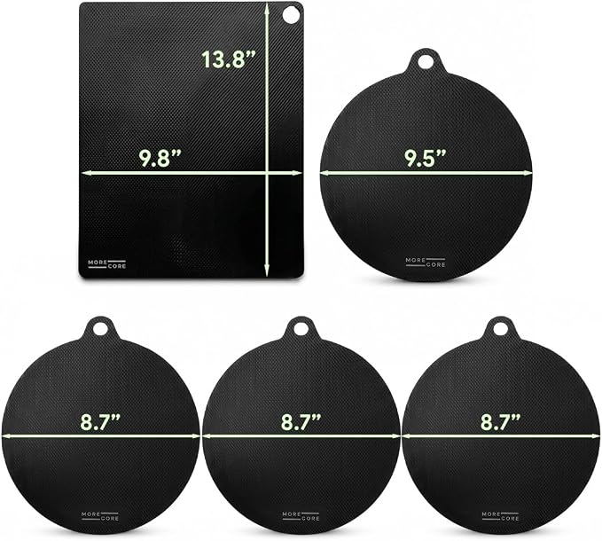 Induction Cooktop Protector Silicone Mat Hob Cover 5 Pieces | Kitchen essentials: silicone mats protect induction cooktops from scratches, spills & heat damage.