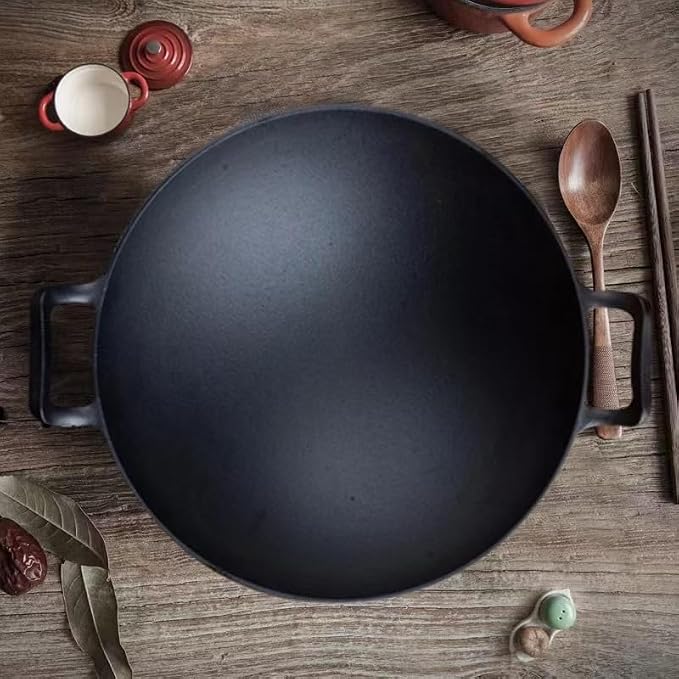 Cast Iron Wok (Wok with Lid 12 inch)