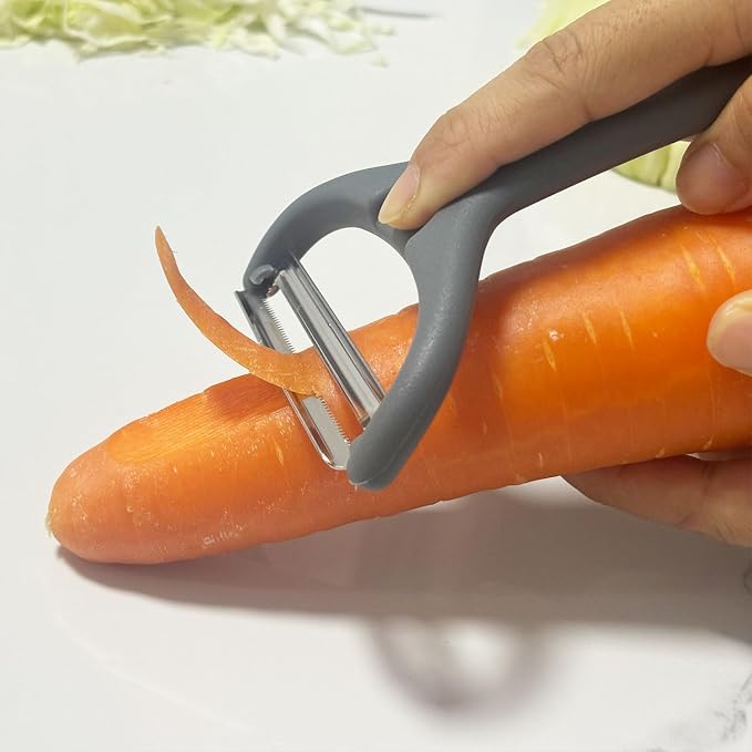 Cabbage Shredder Slicer Wide Mouth Vegetable Peeler - Extra-Wide Stainless Steel Blade with Non-Slip Grip for Effortless Coleslaw, Salad Prep & Meal Prep - Commercial Grade Kitchen Tool