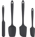 U-Taste Silicone Spatula Set with 600 Degrees Fahrenheit Heat Resistant (Black) | Food Grade Hot-Proof Seamless Rubber Scraper, Kitchen Flexible Silicon Cooking Utensil Set, Diswasher Safe Baking Supplies