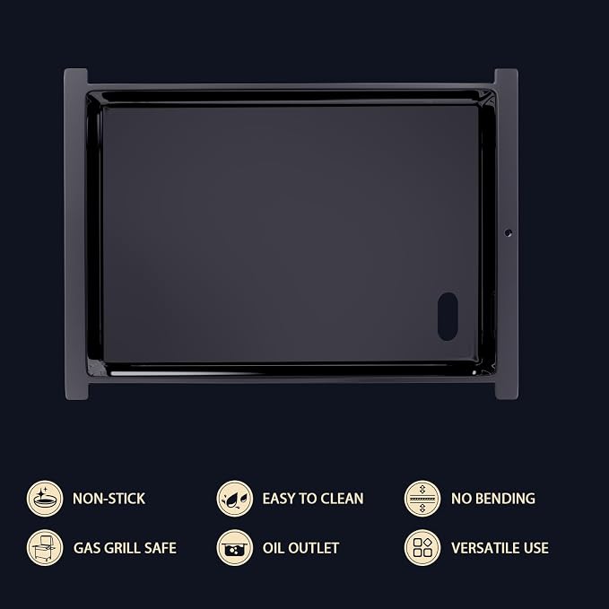 Utheer Half Griddle Plate for Ninja FlexFlame PG300, Ceramic Nonstick | Nonstick ceramic surface supports easy cleanup, ideal for BBQ, breakfast and outdoor flat top cooking
