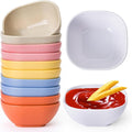 SHECIPIN 12 Pack Wheat Straw Soy Sauce Dishes, 4.5 OZ Small Dessert Bowls, Unbreakable Dipping Bowls, Small Bowls, Dipping Sauce Cups, Mini Prep Bowls, Dip Bowls for Side Dish (colorful