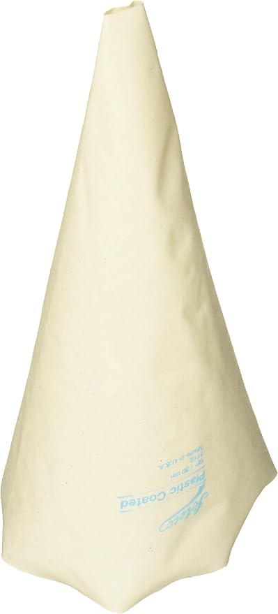 Ateco Plastic Coated Canvas Decorating Bag, 12-Inch, Reusable, Made in USA, White