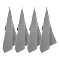 watchget Microfiber Cleaning Cloth,Barista Micro Cloth 4 Pack Grey | Barista Towels Espresso Towel Espresso Machine Cloths,Steam Wand Cloth,Kitchen Cleaning Cloth Waffle Weave(12"x12")