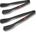 Beijiyi Silicone Kitchen Tongs for Cooking, 9" & 12", Heat Resistant, Black | BPA-Free Silicone Tip, Non-Stick Safe, Stainless Steel Core, Food Tongs for Cooking, Serving and Grilling, Dishwasher Safe