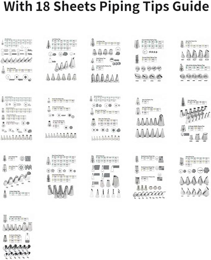 Piping Practice Sheets Reusable Cake Decorating Supplies | Piping Practice Board Guide Paper Sheets 250+ Icing Practice Sheets Set Cake Decorating Tips Techniques Tutorial