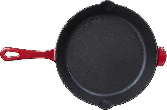 Cuisinart Chef's Classic Enameled Cast Iron 10-Inch Round Fry Pan, Cardinal Red