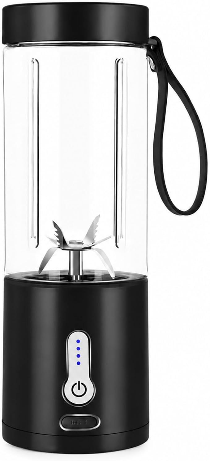 Portable Personal Blender, Cordless Juicer Cup, USB Rechargeable Ideal for Shakes & Smoothies,Ice Blending,Juicing, Mini Blender for Travel Sports Outgoing Office Gym