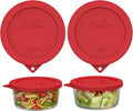 SOPHICO 7Cup Round Silicone Lid Replacement for Pyrex&AnchorHocking 7402-PC | Food Grade Silicone, Leakproof、Airtight Lids, Dishwasher Microwave Safe
