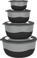 Pera Mixing Bowls with Lids, 8-Piece Airtight Leak-Proof Nesting BPA-Free Prep Bowl Set for Kitchen & Food Storage, Large 4200ml Capacity, Microwave & Dishwasher Safe