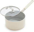 GreenPan x Bobby Flay 2.5QT Ceramic Nonstick Saucepan with Glass Lid, Cream | PFAS-Free Diamond Ceramic Nonstick Chef Pan, Silicone Handle, Induction & All Stovetop Compatible, Dishwasher and Oven Safe