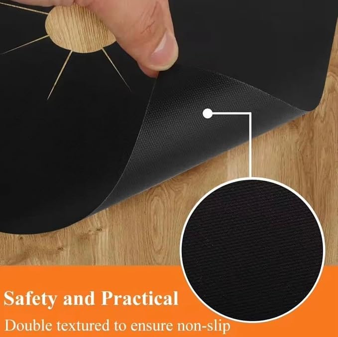 Stove Burner Covers - Gas Stove Protector, Black 0.3mm Double Thickness, Reusable, Non Stick, Easy to Clean Liners for Kitchen. Stove top Covers Gas Burners BPA Free,Can Cut to fit any Stove(10 Packs)