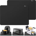 FLASLD 2Pack Heat Resistant Mat for Air Fryer Site on,12"X18" Fireproof Silicone Mats for Kitchen Counter, Countertop Protector, No-slip and Waterproof Black