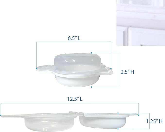 Trenton Gifts Microwave Egg Cooker/Poacher - Easy Scrambled Omelet Maker & Breakfast Cookware - Quick and Convenient Egg Cooking Solution - ONE COOKER