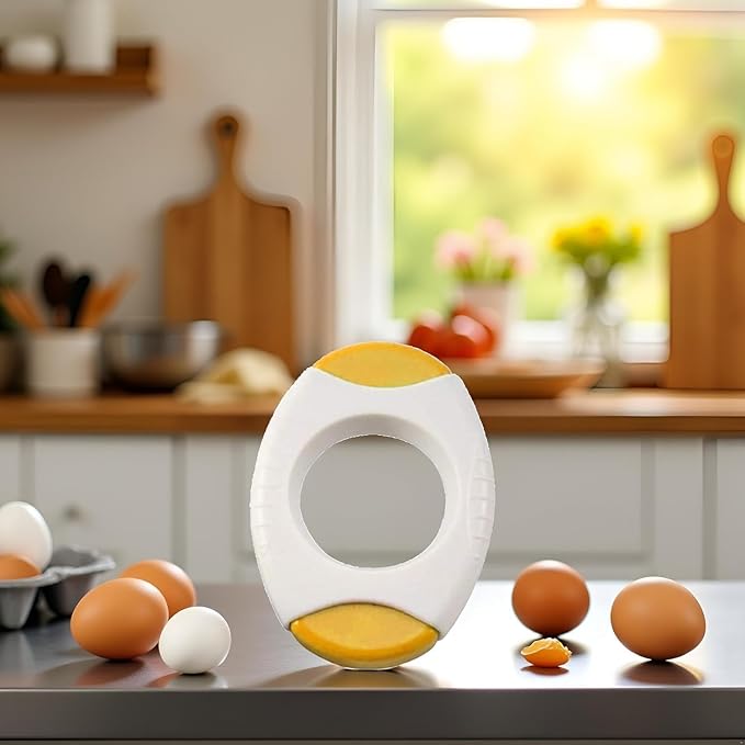 Yellow Egg Cracker Tool, Shell Opener Topper Cutter Separator for Quickly Cutting Off Tops of Eggs, Kitchen Gadgets Scissors