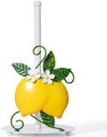 Lemon Paper Towel Holder Countertop for Kitchen, 3D Handmade | Freestanding Kitchen Roll Holder with Weighted Base, Lemon Housewarming Gifts for Women, Fit Most Sizes of Paper Rolls, Metal
