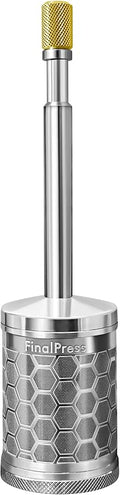 FinalPress Portable Coffee & Tea Maker V3 with Bottom Lid for Easy Cleanup | Stainless Steel Micro French Press | Ideal for Travel, Home, and Camping | Original & Patented