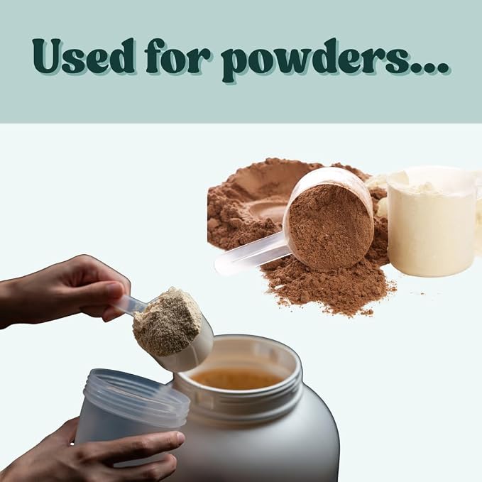 63 mL (63 CC | 2.13 Oz.) Long Handle Plastic Measuring Scoop for Coffee, Protein Powder, Pet Food, Spices, Grains, Dry Goods – Food-Grade BPA-Free (Pack of 5)