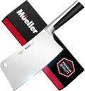 Mueller 7-Inch Meat Cleaver Butcher Knife - German High Carbon Steel, Laser-Tested Razor-Sharp Blade, Heavy Duty Bone Chopper for Meat & Vegetables, Home & Restaurant, Gift for Him | Laser-Tested Razor-Sharp Blade, Heavy Duty Bone Chopper, For Meat & V...