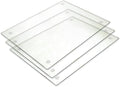 Tempered Glass Cutting Board Long Lasting Clear Glass Scratch, Heat, Shatter Resistant, Dishwasher Safe. (3 Rectangle 10x7")
