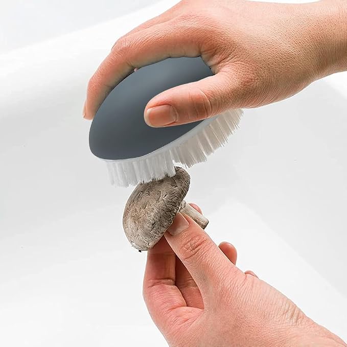2pcs Vegetable Brush w/Dots Remover - Potato Scrubber Brush | Soft and Stiff Bristles,Fruit and Veggie Brushes for Cleaning Food, Corn Silk,for Carrots, Apples, & Mushrooms