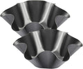 2 Pack 8.5" Nonstick Large Taco Shell Bowl – Carbon Steel Tortilla Maker Shell Pans Baking Molds Tostada for Frying Salad Bowls