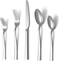 Silverware Set for 8, 40 Pieces Flatware Cutlery Set Stainless Steel | Luxury Steak Knife Fork and Spoon Set, Square Handles, Mirror Polished, Dishwasher Safe, for Home Kitchen Restaurant Weddings