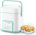 TLOG Mini Rice Cooker, 1.2L with Ceramic-Coated Pot, 2.5-Cup Uncooked | Food steamer, 12-hour delay timer, compact size for 1-2 people, for rice, grains, oatmeal, dorm rooms and travel