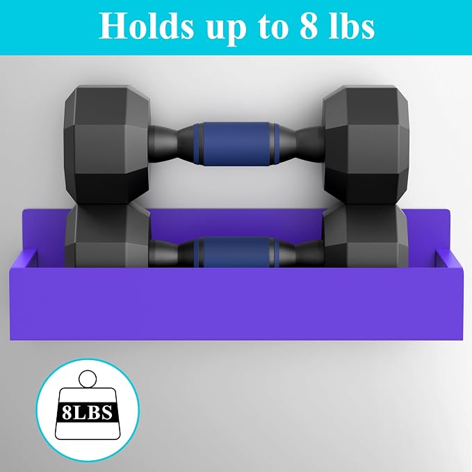 4 Pack Magnetic Spice Storage Rack Organizer for Refrigerator and Oven, Purple Fridge Organizers and Storage | Magnetic Shelves Heavy Duty for Fridge in Kitchen, Seasoning Storage Organizer, For Oven Washer and Dryer, For Heavier Items