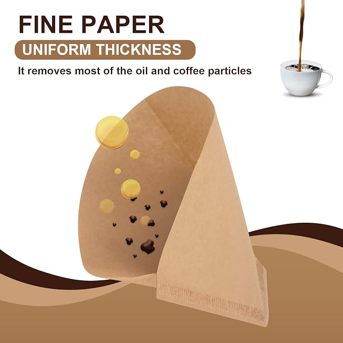 100 Pcs Disposable Coffee Filters #4 for Ninja Coffee Maker | Unbleached Coffee Filters for Ninja Coffee Bar Brewer 8-12 Cups, Compostable, Saing-Time, Tear-Resistant, Non-Residue