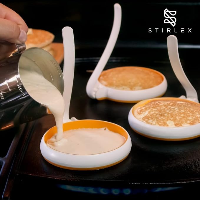 4-inch Silicone Fried Egg Rings Set, 4-pack, Round Mold for Pancakes, Breakfast Sandwich, Nonstick