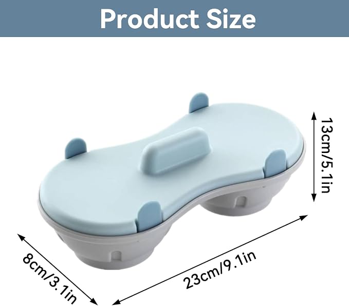 Microwave Egg Poacher, 2 Cavity Egg Cooker poached Egg Cup Egg Poacher Microwave Egg Cooker Egg Steamer for Kitchen Cooking Gadgets Blue