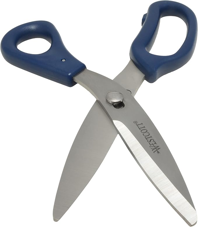 Westcott 8" Power Pivot Stainless Steel Hard Handle High-Leverage Crafting and Fabric Scissors