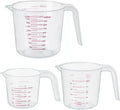 DTDNZKN 3 Pack Measuring Cups, 250ml (1-Cup), 500ml (2-Cup) &1000ml (4-Cup) | Plastic Liquid Measuring Cups - Clear Markings for Baking, Cooking, Mixing, Oil & Water Measurement - Essential Kitchen Tools