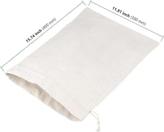 HAKZEON 25 Pcs 12 x 16 Inch Cotton Storage Bags With Drawstrings, Reusable Cotton Produce Sacks, Large Muslin Storage Cloth Bags for Party, Wedding, Home